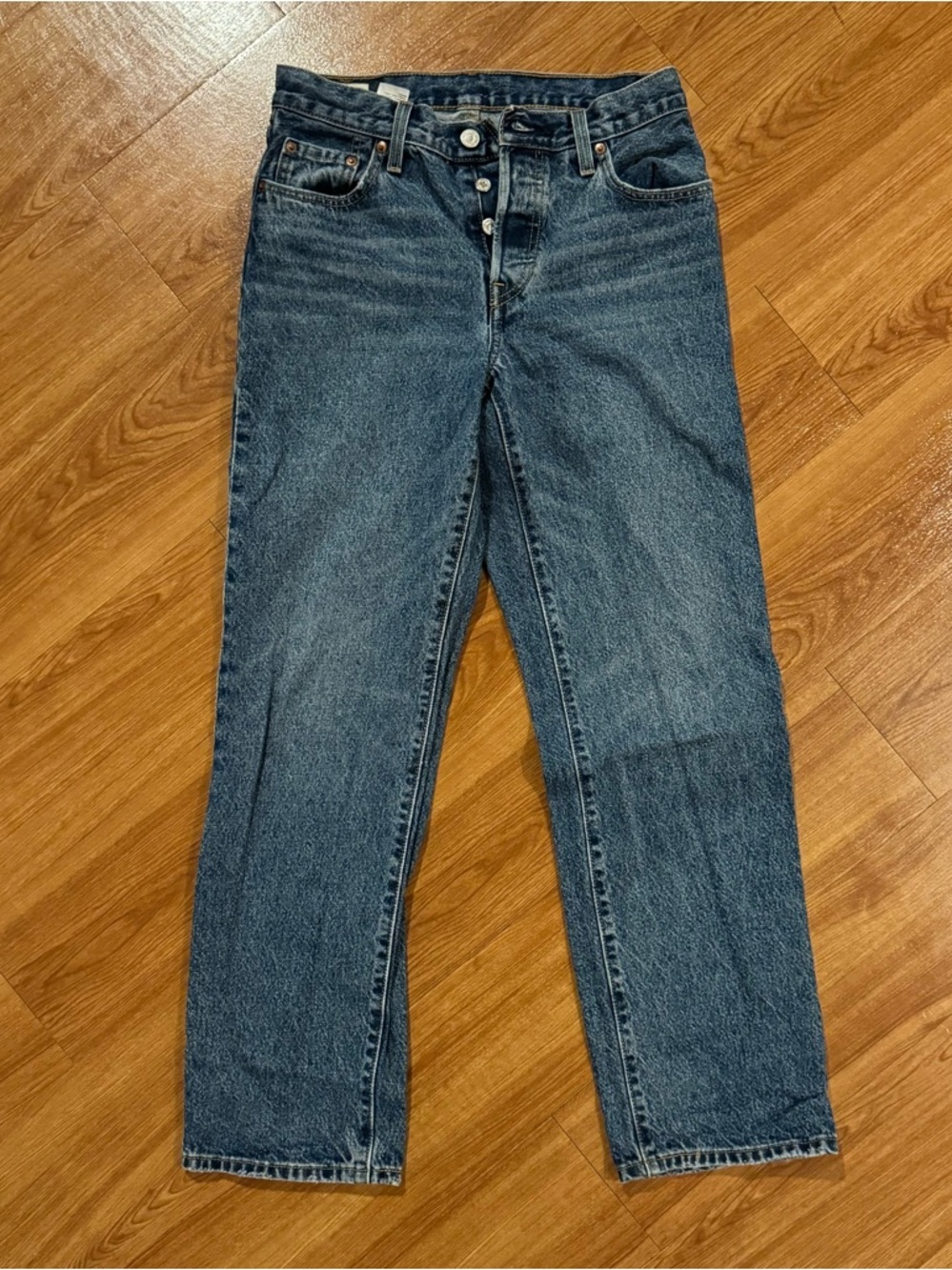 Levi's Straight-Leg Women's Jeans in Dark Blue Denim